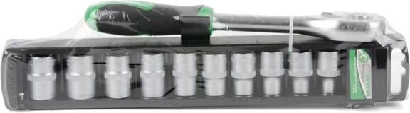 Набір торцевих головок Intertool ET-6013 з тріскачкою, 10 шт.