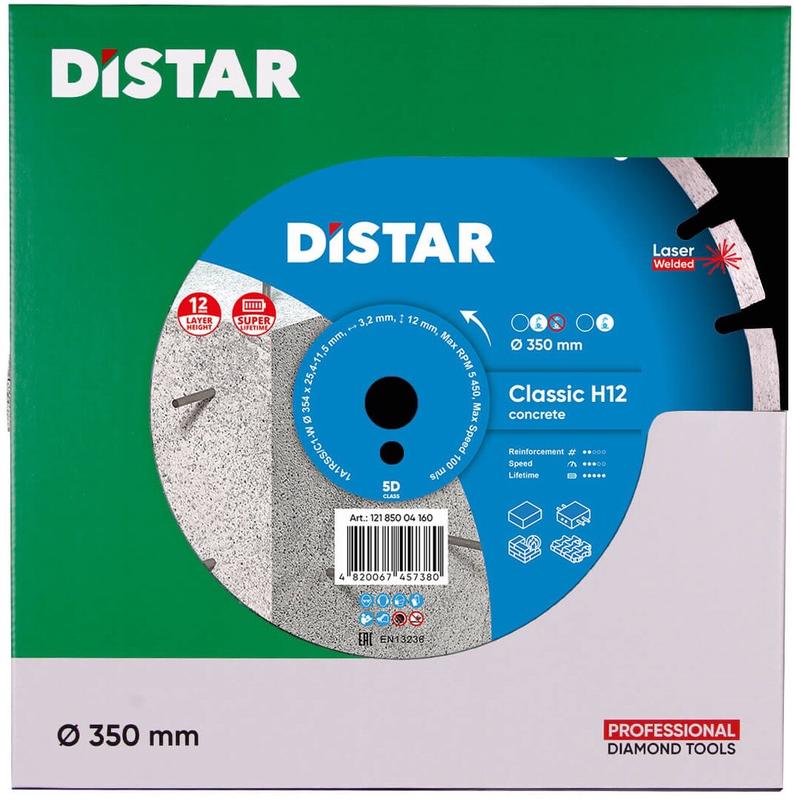 Алмазний диск Distar 1A1RSS/C1-W 354x3,2/2,2x12x25,4-21 F4 Classic H12 (12185004160)