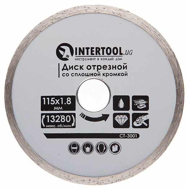 Диск алмазний відрізний Intertool 115 мм (CT-3001)