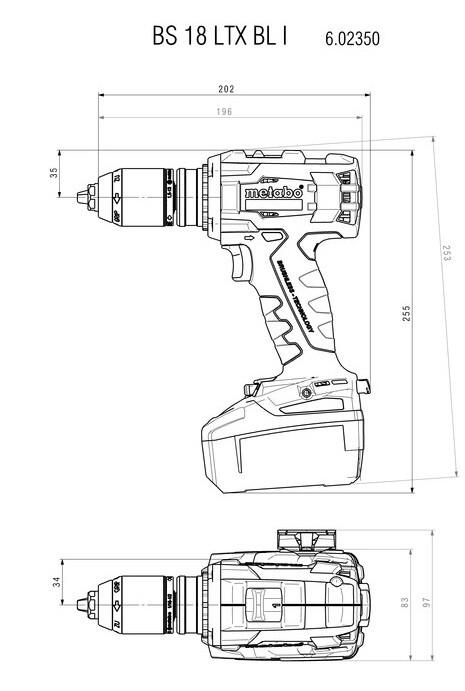 Акумуляторний шурупокрут Metabo BS 18 LTX BL I LiHD 2x4.0 Ah (602350800)