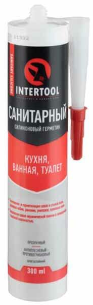 Герметик силіконовий санітарний Intertool 300 мл (прозорий) (FS-3030)