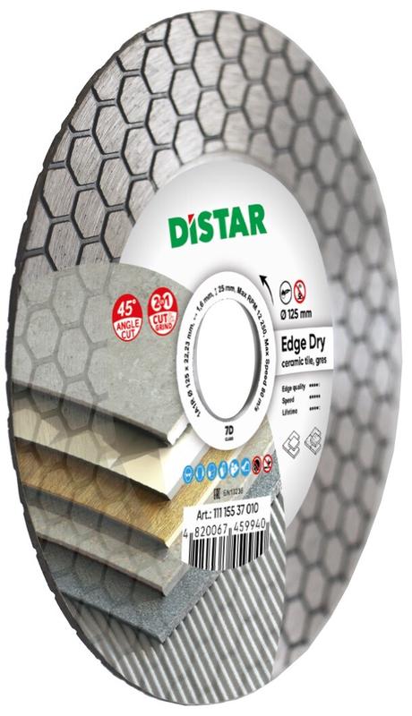 Диск алмазний відрізний Distar 1A1R 125x1,6/1,2x25x22,23 Edge Dry (11115537010)