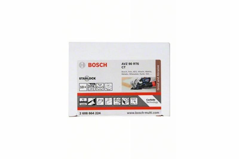 Шліфпластина Bosch Carbide AVZ 90 RT6 90 мм, P60, 10 шт. (2608664224)