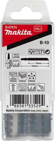 Набір пилок Makita HCS по дереву для рівного пропилювання 76мм (B-07674) 100 шт