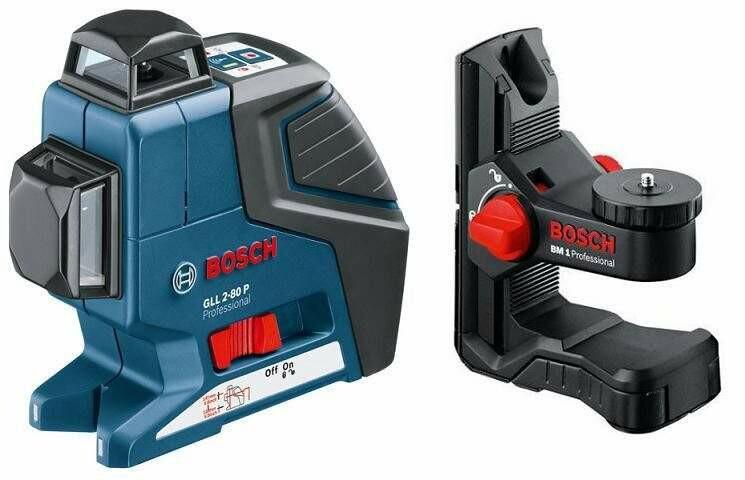 Лінійні лазери (будівник площин) Bosch GLL 2-80 P + BM1 в L-Boxx (0601063208)