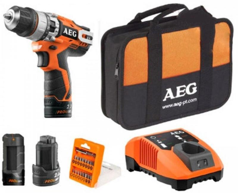 Дриль шурупокрут AEG BSB12C2 LI-KIT2B (4935447996)