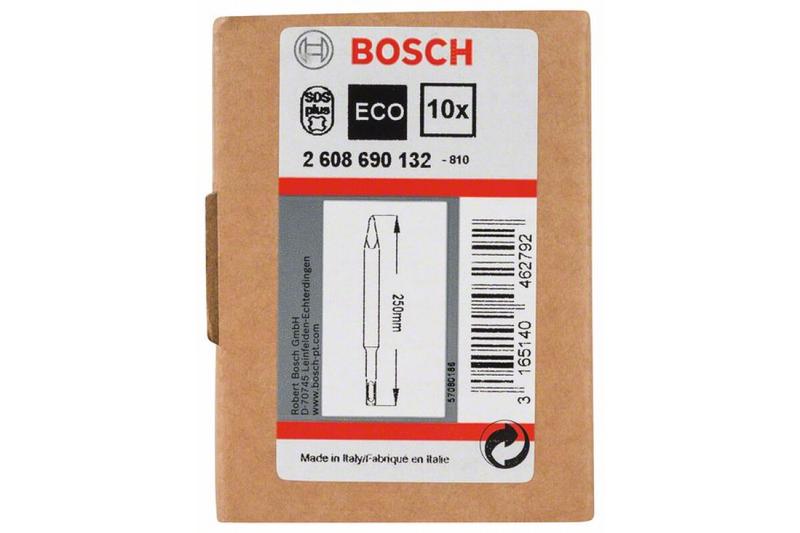Зубило пікоподібне Bosch Standard SDS-Plus 250 мм, 10 шт. (2608690132)