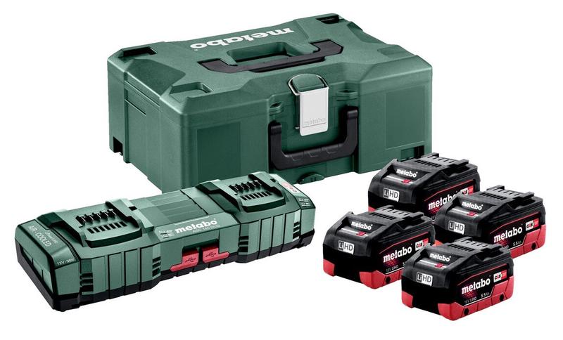 Набір акумуляторний Metabo 4 x 5.5 Ah LiHD + ASC 145 DUO + ML (685180000)