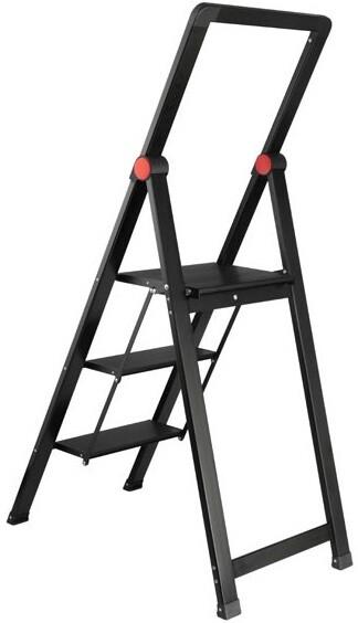 Драбина алюмінієва Intertool STORM "Black Slim" 3 ступені (LT-5003)