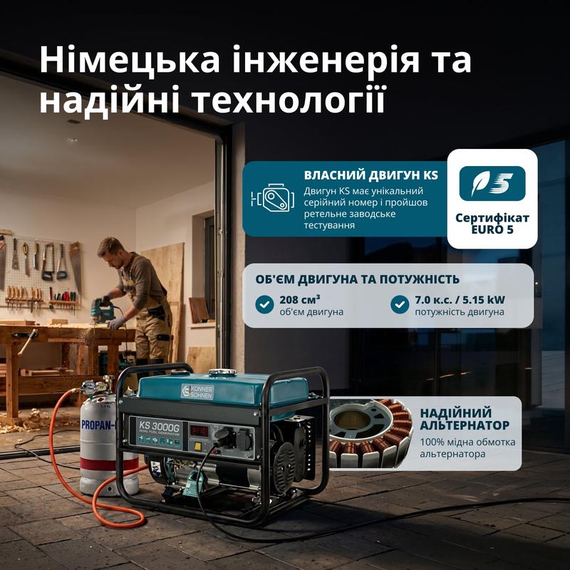 Генератор газобензиновий «Könner & Söhnen» KS 3000G