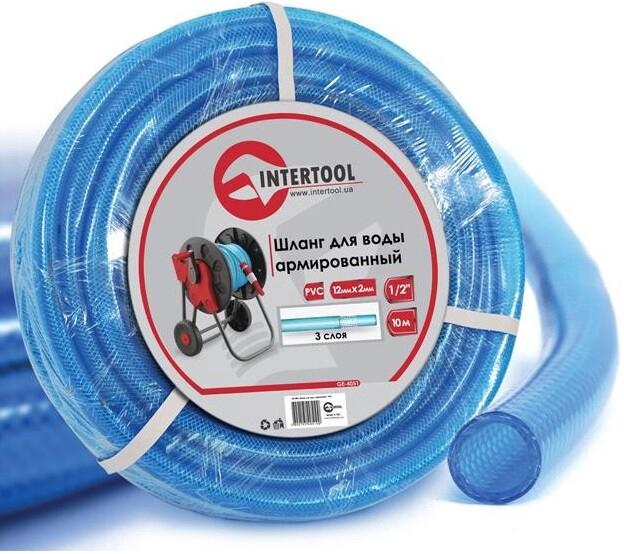 Шланг для води Intertool 3-х шаровий 1/2 "10 м армований PVC (GE-4051)