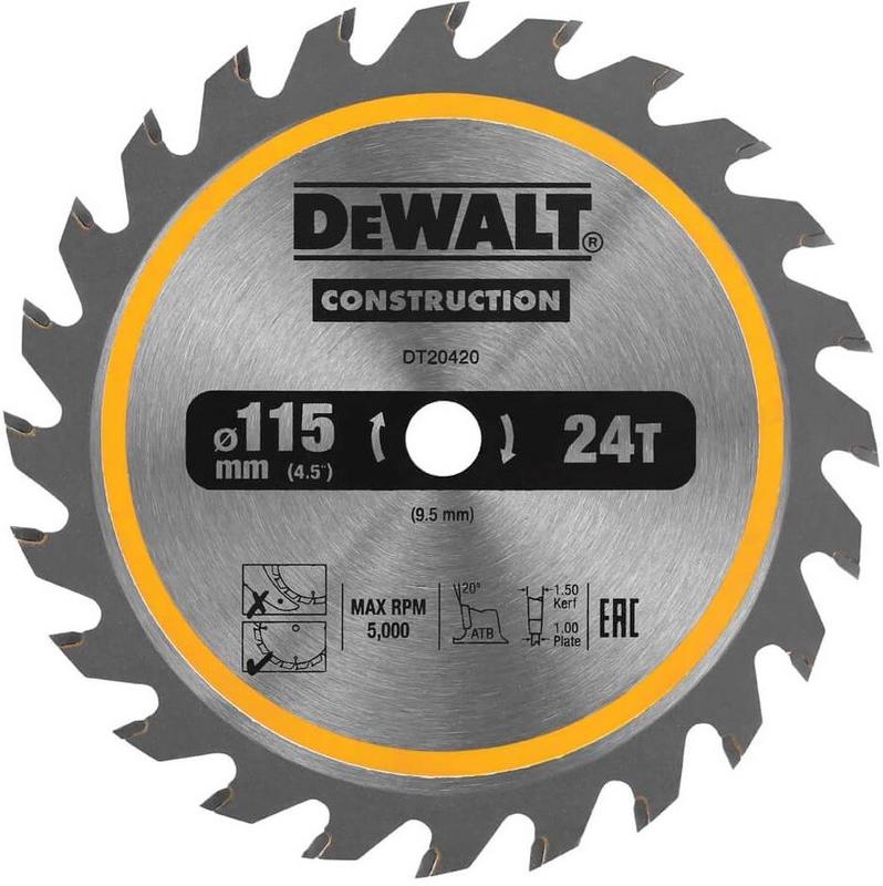 Диск пильний DeWALT DT20420 (115х9.5 мм)