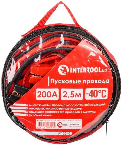 Пускові провода Intertool 200 А, 2.5 м (AT-3040)