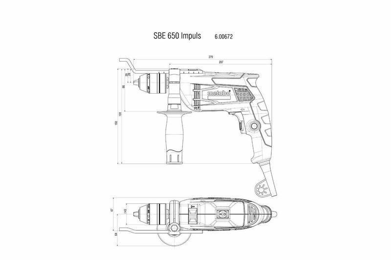 Дриль ударний Metabo SBE 650 Impulse (600672500)