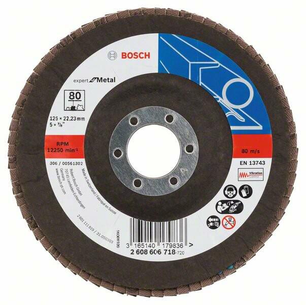 Пелюстковий шліфувальний круг Bosch X551 Expert for Metal 125 мм K80 (2608606718)