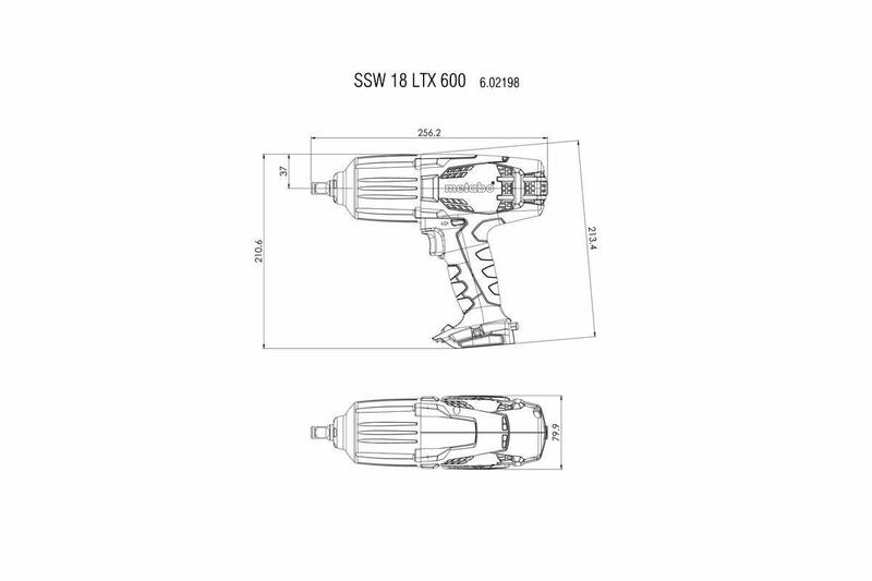 Гайкокрут Metabo SSW 18 LTX 600 (602198890) (без акумулятора і ЗП)