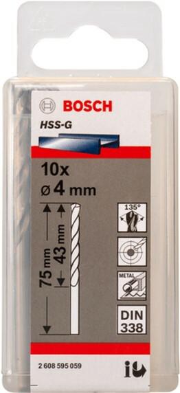Набір свердел Bosch HSS-G 4мм (2608595059) 10 шт