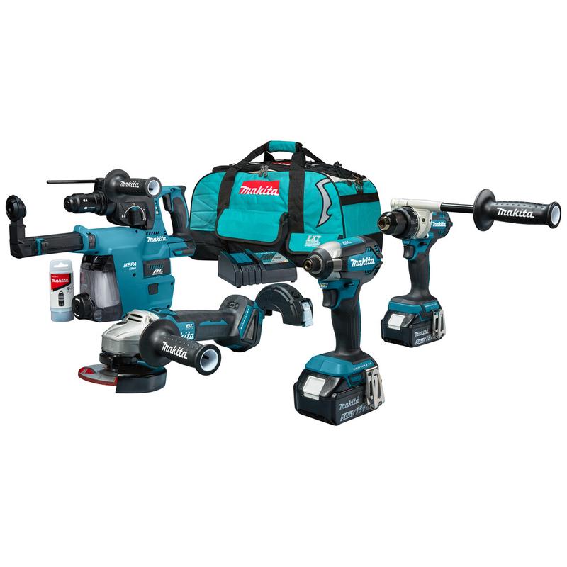 Набір інструментів Makita DLX4155TX1 (DDF486Z, DTD153Z, DGA504Z, DHR243Z, DX07)