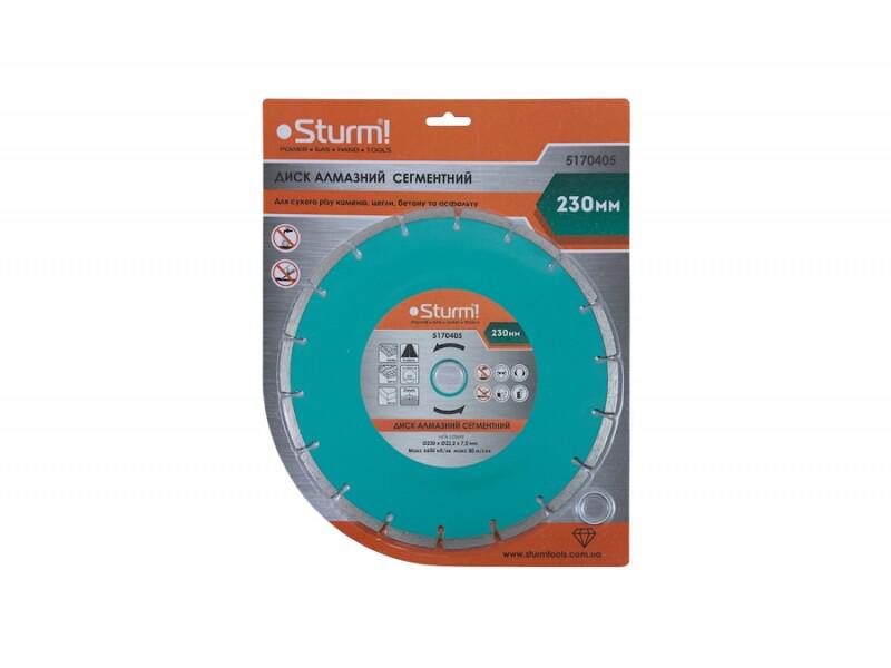 Диск алмазний Sturm сегментний 230x22мм (5170405)