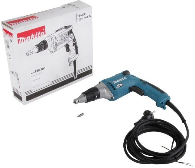 Мережевий шурупокрут по гіпсокартону Makita FS4300JX2