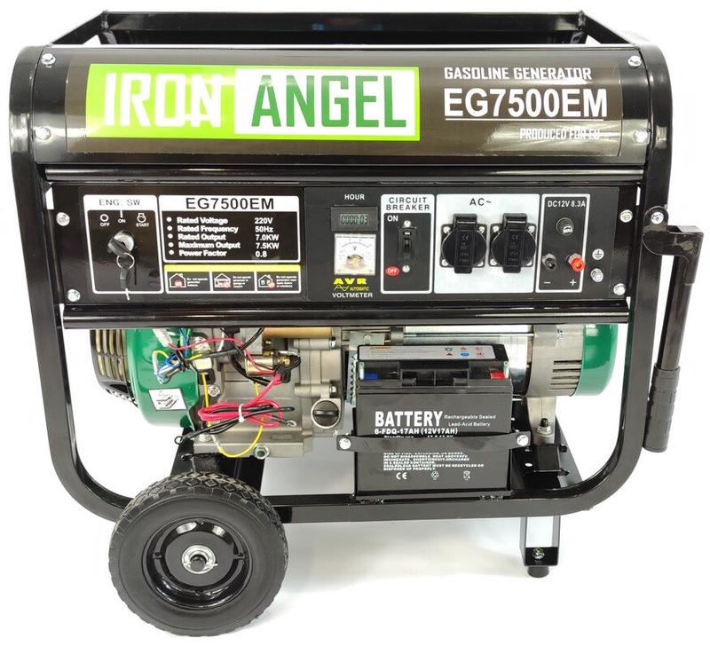 Двохпаливний генератор Iron Angel EG 7500 EM ГАЗ-Бензин