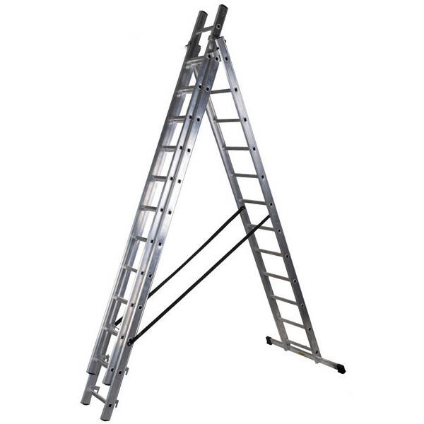 Трисекційна сходи VIRASTAR DW 3 PROFI 3x12 ступенів
