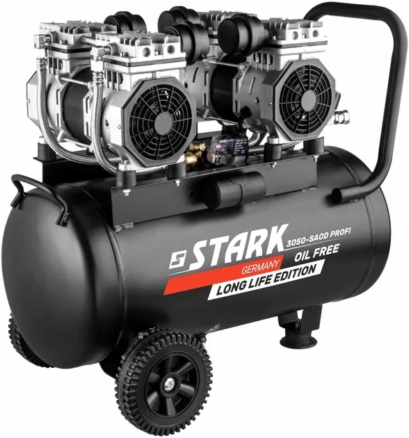 Компресор поршневий безмасляний STARK 3050-SAOD Profi 50 л