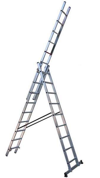Трьохсекційна драбина VIRASTAR Triomax 3x9 ступенів (TS185)