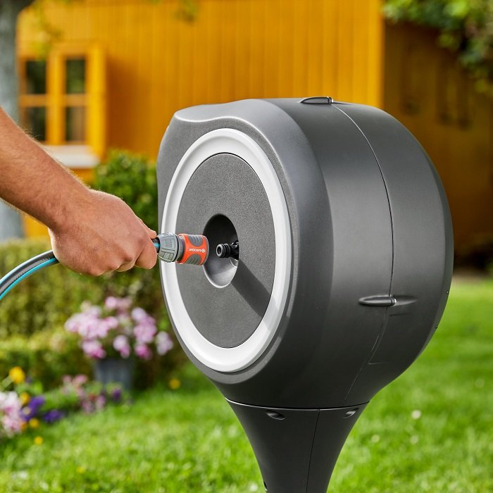 Котушка зі шлангом Gardena RollUp S Automatic наземна 15 м (18606-20)