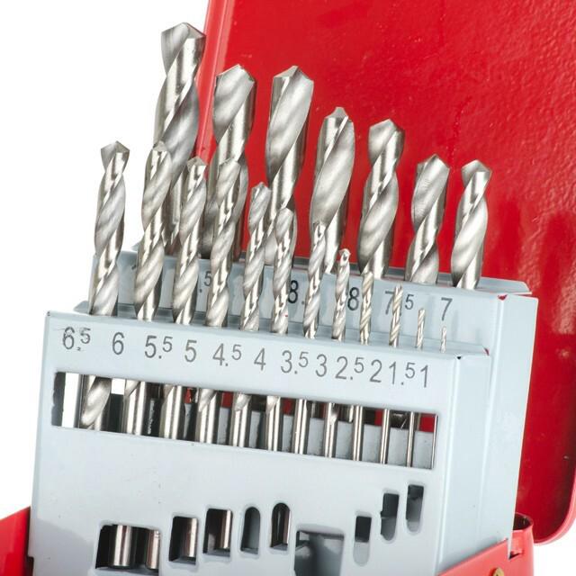 Набір свердел по металу Intertool HSS 19 шт (1.0-10.0) полірована сталь (SD-0119)