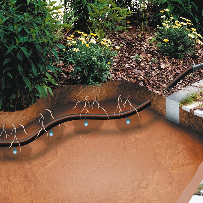 Комплект мікрокрапельного поливу Gardena Micro-Drip-System для підземної прокладки 13,7 мм 50 м (01389-20)