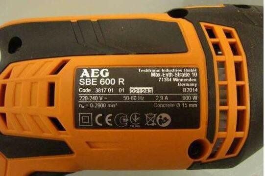 Ударний дриль AEG SBE 600 R