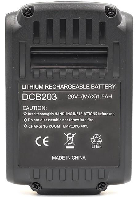 Акумулятор PowerPlant для шурупокрутів та електроінструментів DeWALT 20 V, 1.5 Ah, Li-ion (TB920617)