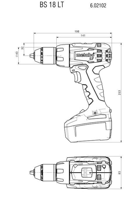Акумуляторний шурупокрут Metabo BS 18 LT LiHD 2x4.0 Ah (602102800)