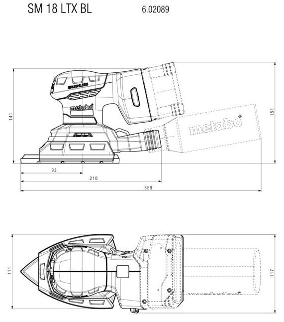 Акумуляторна багатофункціональна шліфувальна машина Metabo SM 18 LTX BL (602089840) (без АКБ та ЗП)