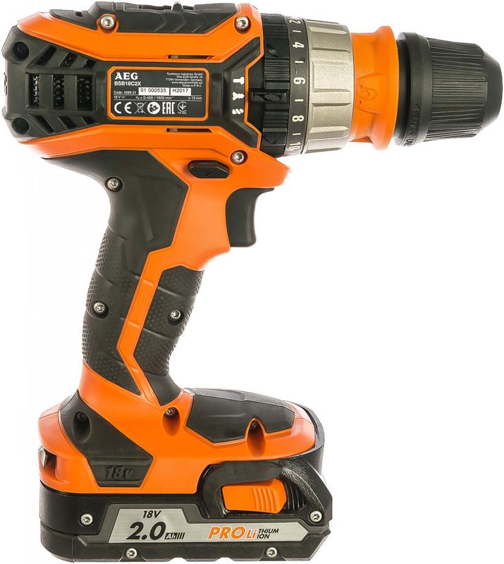 Дриль-шуруповерт ударний акумуляторний AEG BSB18C2XLi-202C (4935459424)