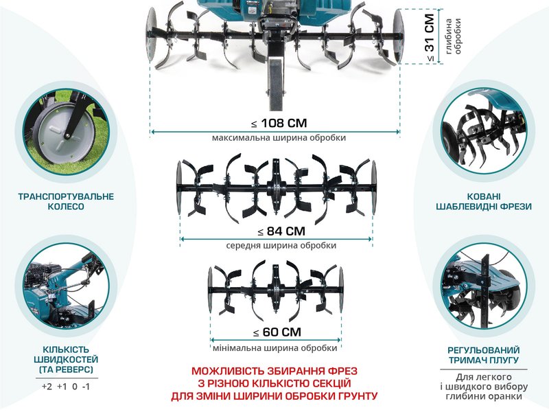 Бензиновий культиватор KS 7HP-950A