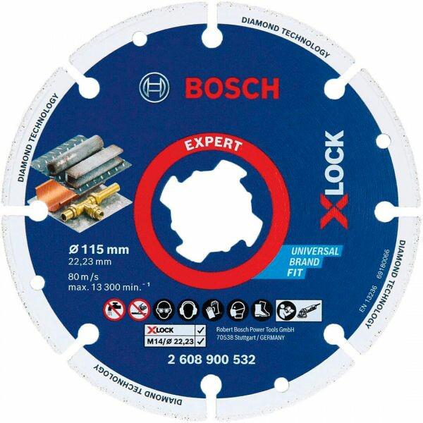 Алмазний диск по металу Bosch X-LOCK Expert for Metal, 115x22,23 мм (2608900532)