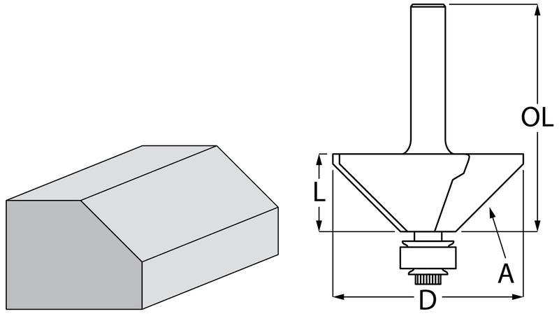 Фреза для зняття фасок Makita D-48701