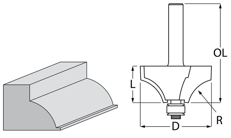 Фреза фігурна з підшипником 50,8x25,4x74,5 мм Makita D-48561