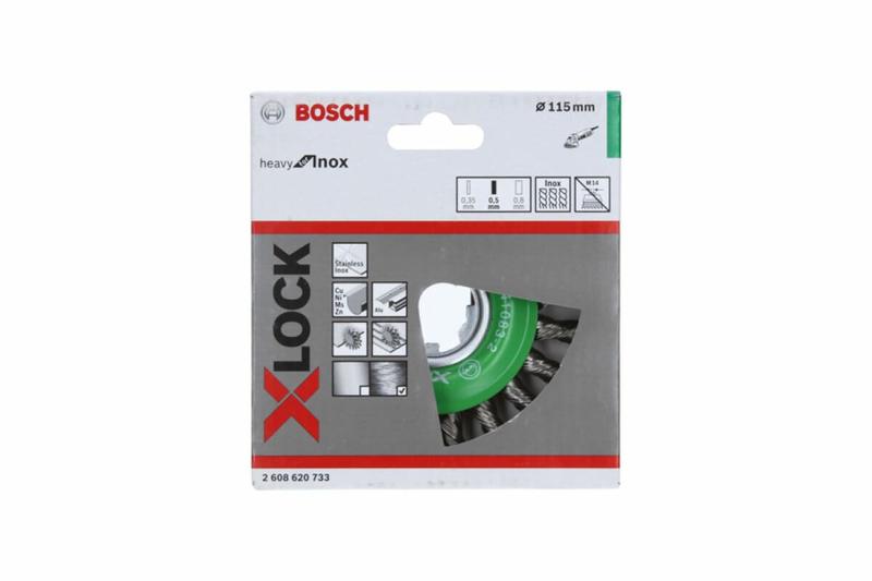 Кільцева щітка Bosch X-LOCK 115 мм, 0.5 мм (2608620733)